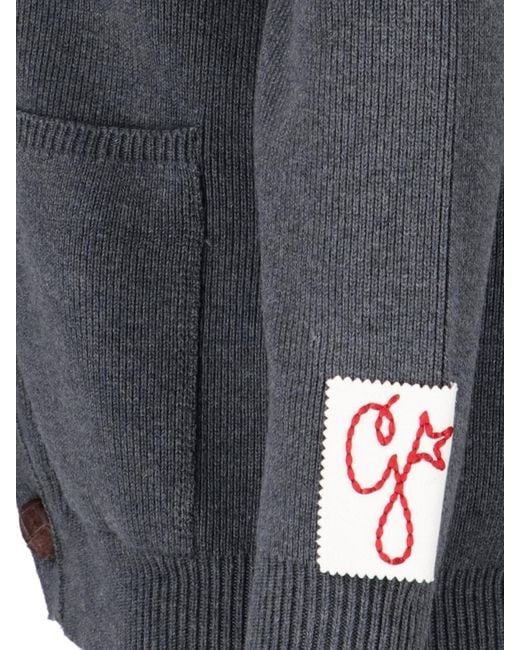 Golden Goose Deluxe Brand Gray Grey Cotton Oversize Cardigan