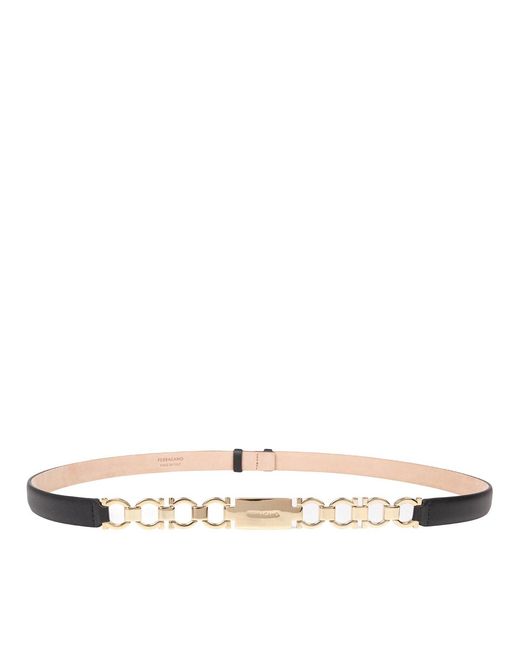 Ferragamo White Bijoux Belt