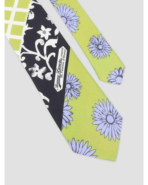 Lanvin Metallic Patchwork Tie for men