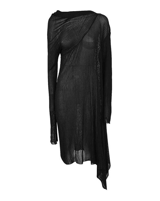 Marques'Almeida Black Draped Neck Dress