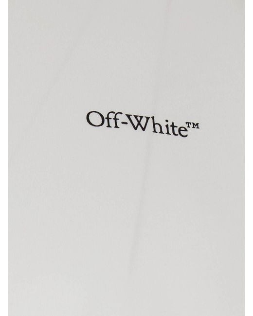 Off-White c/o Virgil Abloh White Crew-Necktshirt With Logo On Front And Back for men