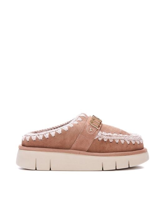 Mou Pink Logoed Clogs