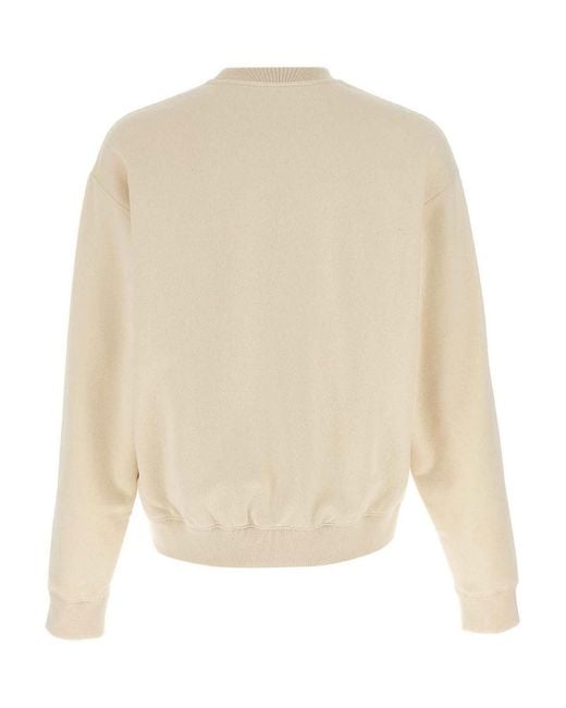 Jil Sander White Logo Sweatshirt for men