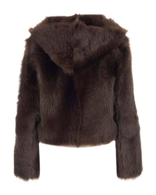 Loewe Black Shearling Hooded Jacket