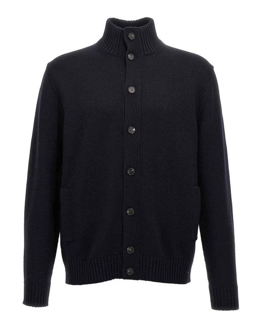 Zanone Blue Chioto Cardigan for men