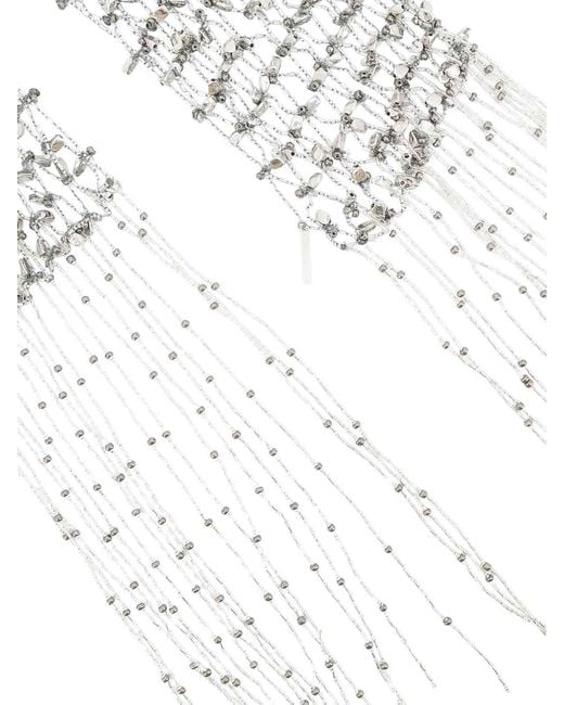 Dries Van Noten White Scarf Necklace