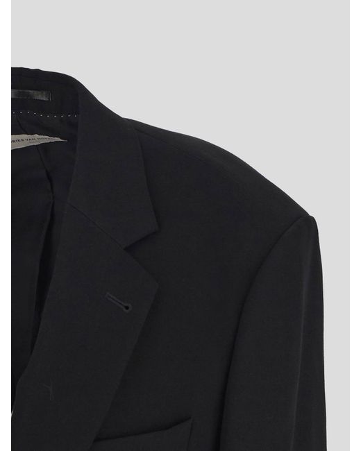 Dries Van Noten Black Jacket With Long Sleeves for men