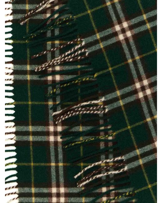 Burberry Green Check Scarf for men