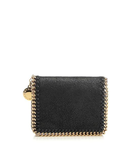 Stella McCartney Black Falabella Bi-Fold Wallet