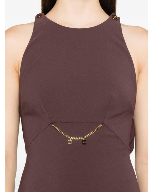 Elisabetta Franchi Purple Mini Dress