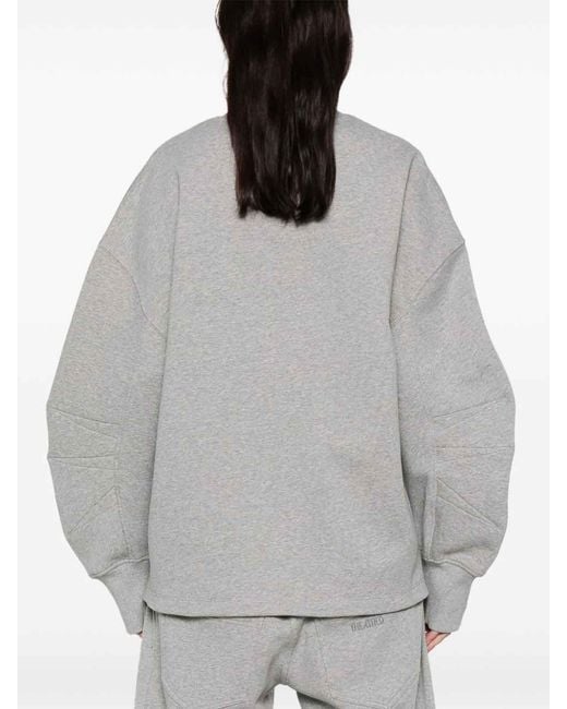 The Attico Gray Round Neck Sweatshirt