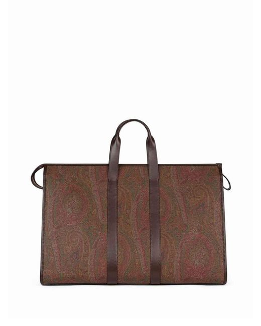 Etro Brown Arnica Large Travel Bag for men
