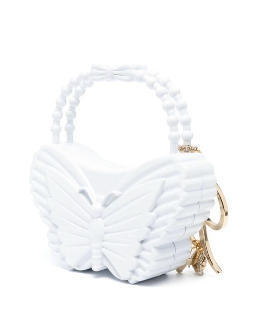 Blumarine White Butterfly Shaped Handbag