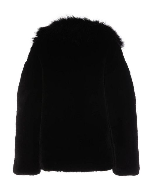 Bully Faux Fur Jacket in Black | Lyst