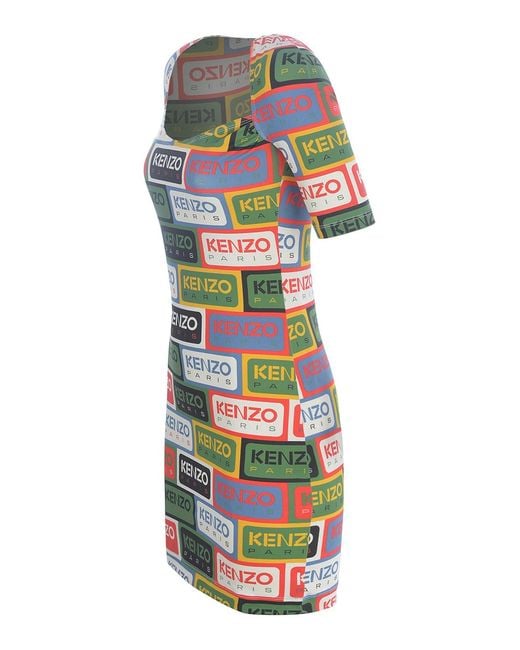 KENZO Gray Mini Dress " Labels"