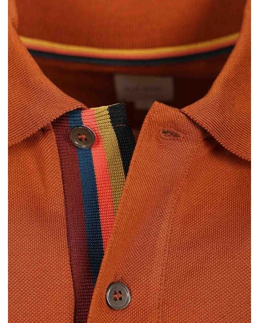 Paul Smith Orange Polo Shirt for men