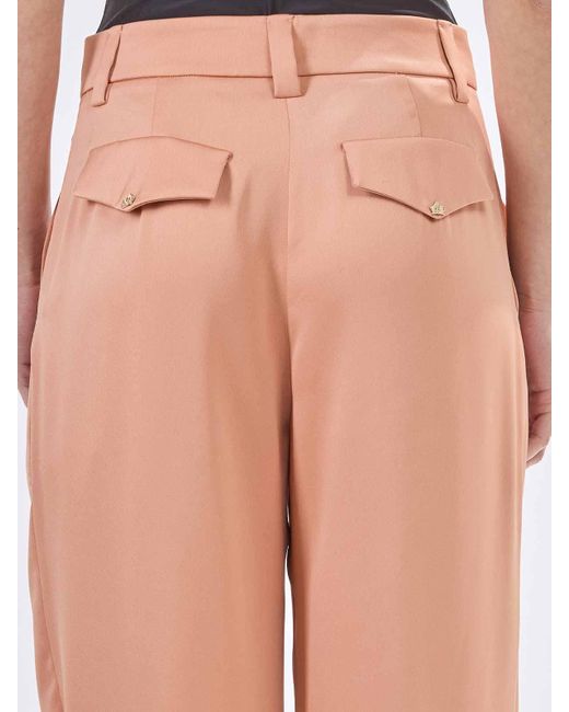 Genny White Pantalone Envers Satin