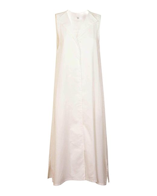 Yohji Yamamoto White Cotton Dress
