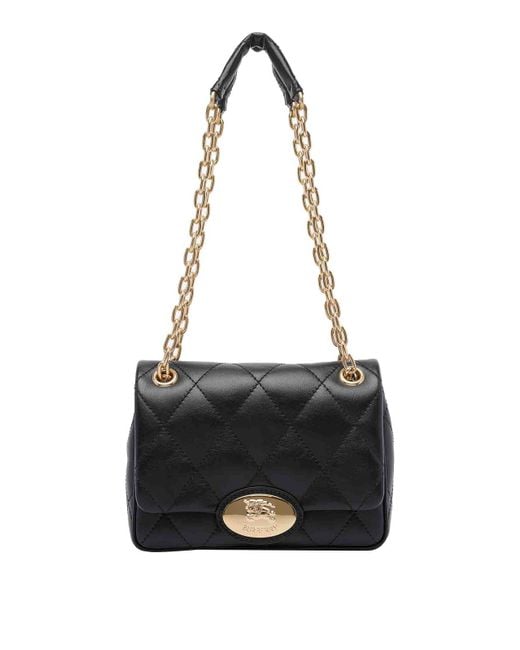 Burberry Black Strand Small Quilted Bag