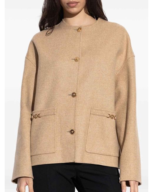 Versace Natural Buttoned Jacket