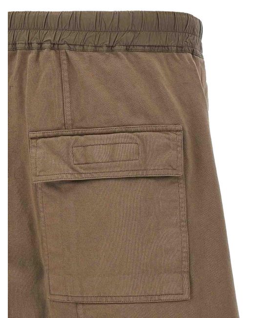 Rick Owens Brown Drawstring Pods Bermuda Shorts for men
