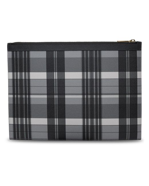 Thom Browne Black Leather Document Holder for men