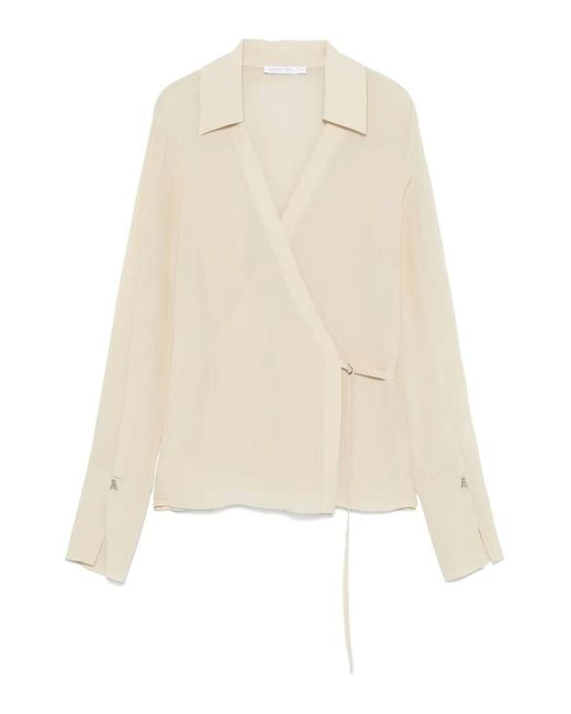 Patrizia Pepe White Wrap Blouse
