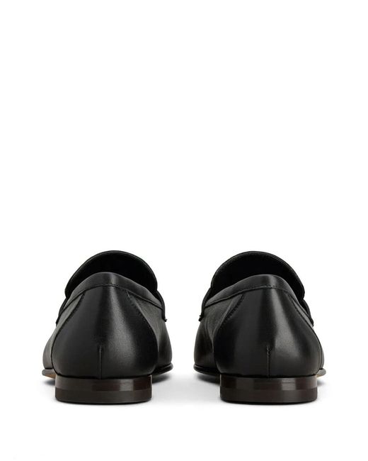 Tod's Black Deconstructed Leather Loafers for men