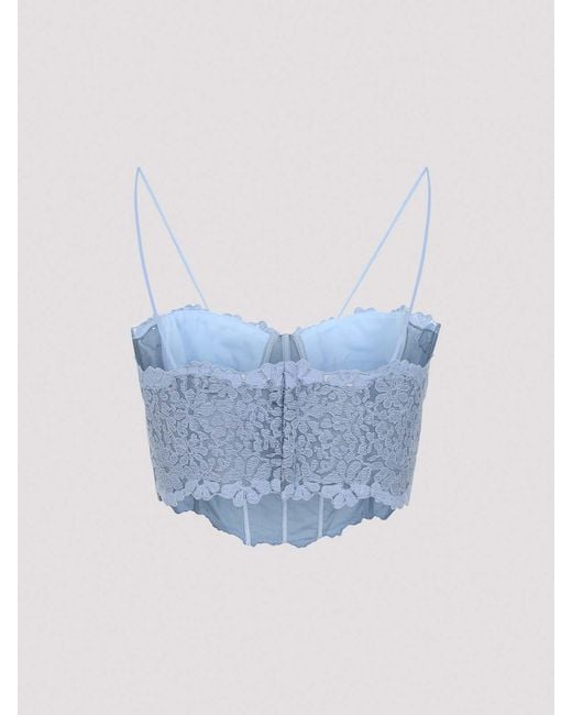 Ermanno Scervino Blue Bustier Top