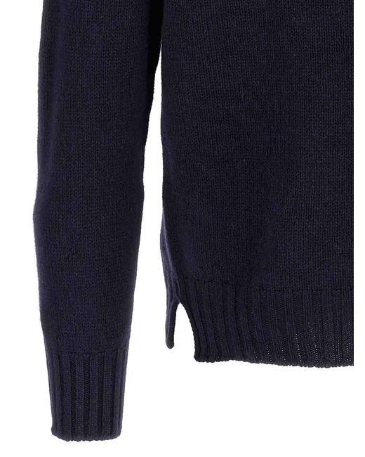 Ma'ry'ya Blue High Neck Sweater for men