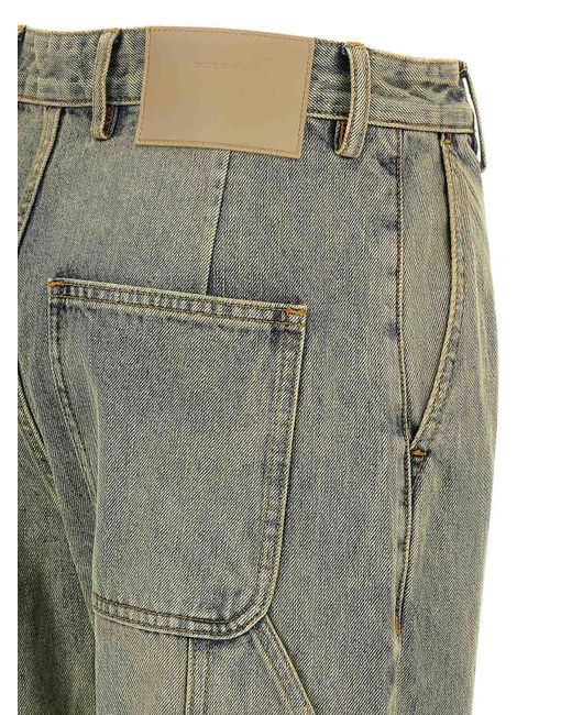 Entire studios Green Cuff Surface Wave Jeans