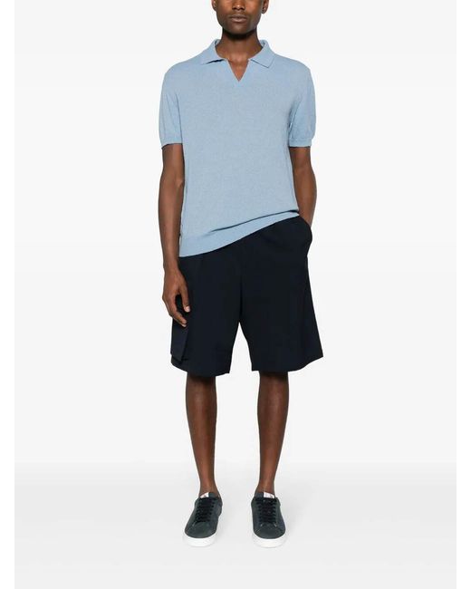 Drumohr Blue Polo With Logo for men