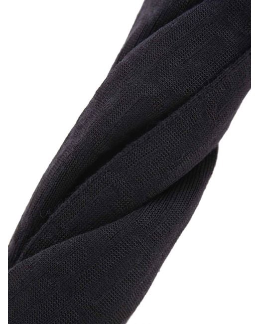 Moschino Black Logo Scarf