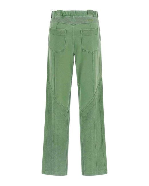 The Attico Green Front Split Pants