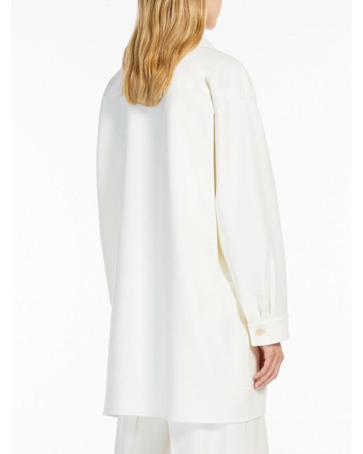 Max Mara White Oversized Jacket