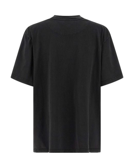 The Attico Black Shaped Split T-Shirt