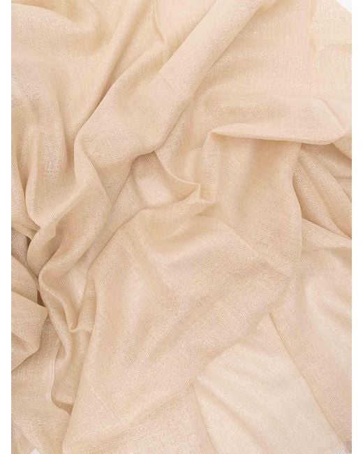 Brunello Cucinelli Natural Sparkling Scarf