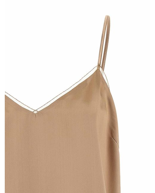 Fabiana Filippi Natural V-Neck Camisole Lingerie Top