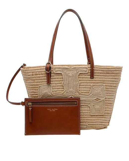 Tory Burch Natural Small Ella Tote Bag