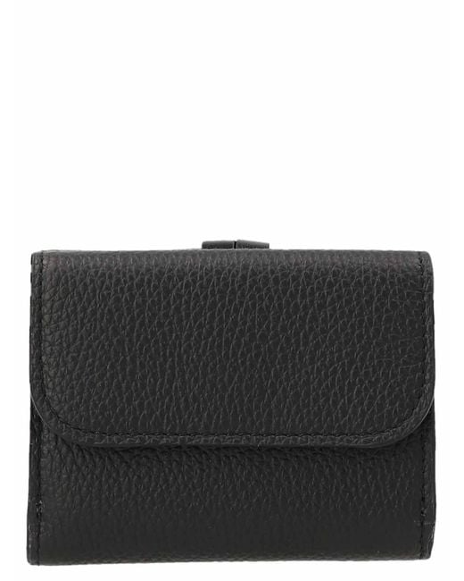 Chloé Black Mini Tri Fold Wallet