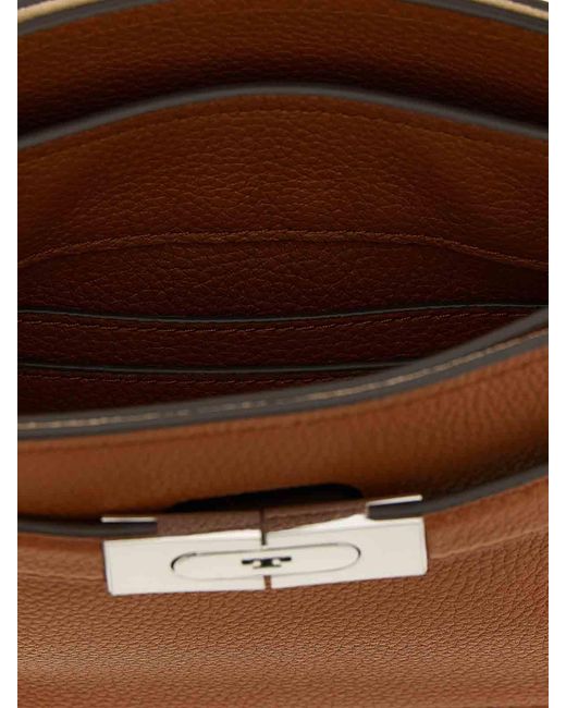 Tory Burch Brown Petite Lee Radziwill Handbag