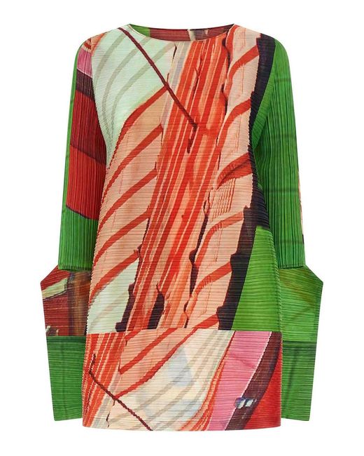 Pleats Please Issey Miyake Red Dress