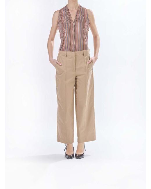 Paul Smith Natural Cotton Twill Trousers