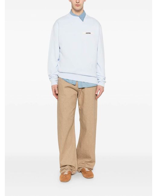 Jacquemus White Le Sweatshirt Gros Grain for men
