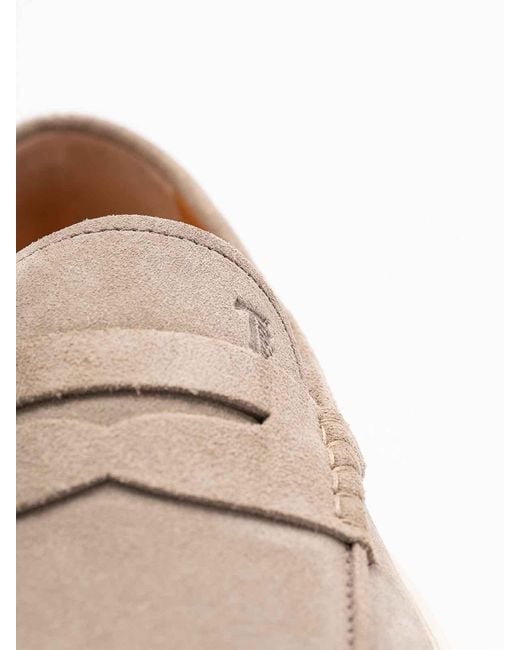 Tod's White Gommino Driving Shoes for men