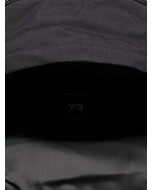 Y-3 Black Backpack With Logo Plaque