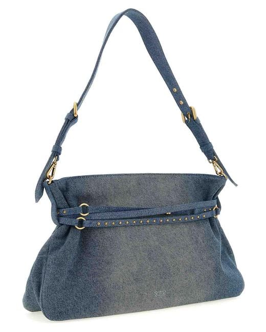 Pinko Blue Large Shoulder Bag