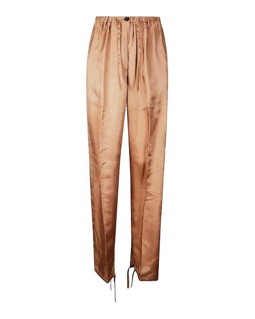 Dries Van Noten Natural Viscose Pants