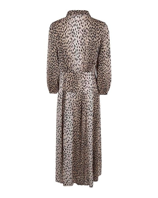 Rixo Brown Izzy Dress Antelope Spot