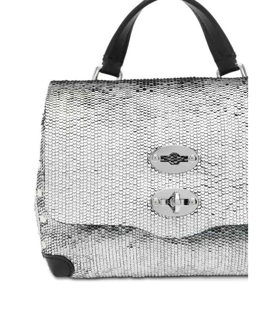 Zanellato White Postina Cbi Baby Leather Handbag